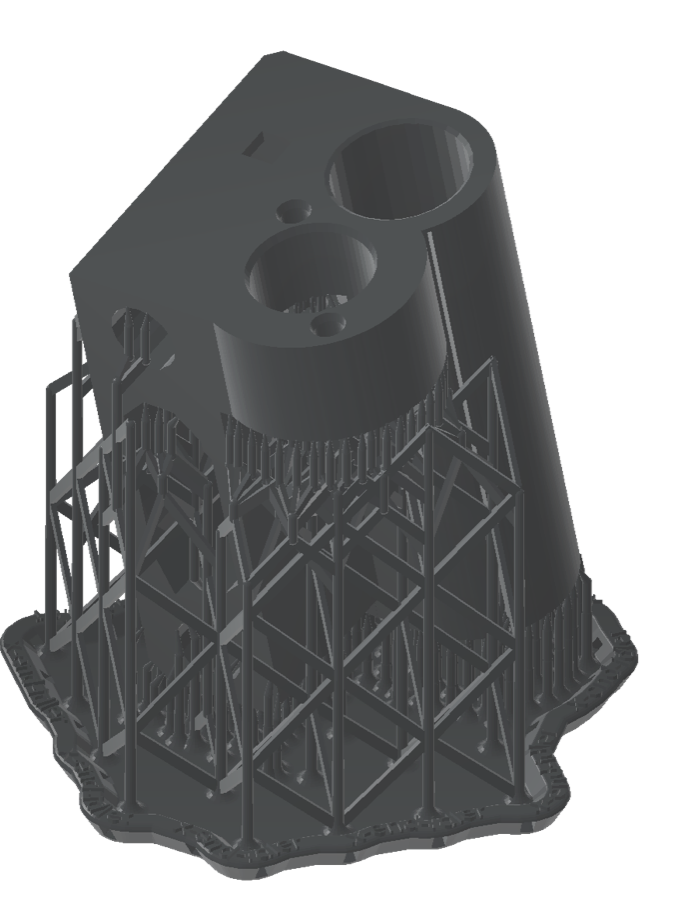 A bracket oriented and supported for the Form 4